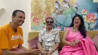 live interview Sudha & Govind Namdev ji admiring inspiring, complementing our Showroom #anikabyblvk