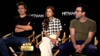 Zachary Quinto, Rupert Friend and Hannah Ware on Being Bada** in 'Hitman'