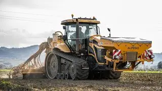 CAT Challenger MT 765C & Seminatrice Alpego Airspeed AS3 500 | Semina lenticchie 2021 | 4K & drone