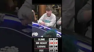 Can Ludwig get Lucky in this Poker Hand Against Slime, Mr. Beast & XQC