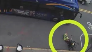 MTA bus driver pulls away after man in wheelchair falls at stop