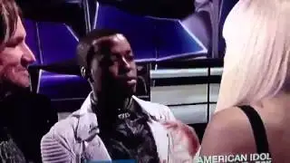 Nicki Minaj crying after Burnell elimination on Idol