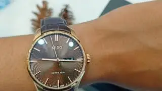 Mido Belluna Sunray Brown Dial Brown Leather