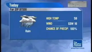 DirecTV Weather Channel Local Forecast- Corvallis, OR- Oct. 25, 2015- 8:18AM PDT