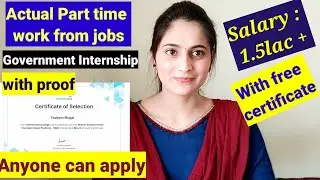 #Internshala|  actual part time work from home jobs internship