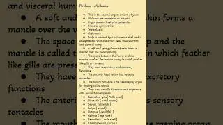 Phylum Mollusca | Animal kingdom #class11biology #ncert #neetaspirents #shortnotes