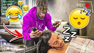 I CUT MY FRIENDS HAIR IN HIS SLEEP TO SEE HOW HE WOULD REACT (BAD IDEA)