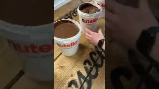 VOC&Ecirc; TERIA CORAGEM DE COMER ? 😱 UM POTE GIGANTE DESSE DE  NUTELLA !? 😋 #shorts