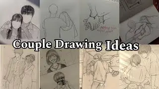 Couple Drawing Ideas | Cute Couple Drawing Ideas | Easy Couple Drawing Ideas