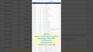 DU SOL 2nd semester result declared May-June 2025 #dusol #solresult #dusol #result2025