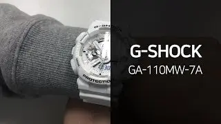 지샥 GA-110MW-7A 스페셜컬러 화이트 우레탄시계 1분 영상 - 타임메카
