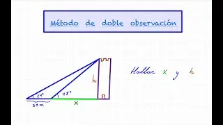 24 - Cálculo de alturas de base inaccesible o problema de doble observación.
