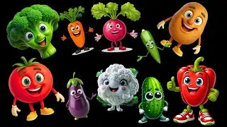 10 Little Vegetables Jumping on the Bed | Nursery Rhymes & Kids Songs | @KidPreps