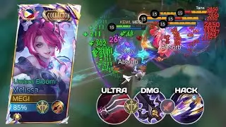 MELISSA NEW BRUTAL FULL DAMAGE BUILD WITH FIGHTER EMBLEM IN MYTHIC LOBBY RANK!! (Insane Outplayed!)
