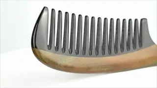 Onedor Extra Length Handmade 100% Natural Green Sandalwood With Buffalo Horn Wide Tooth Hair Combs