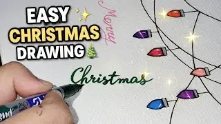 Hand Lettering & Colorful Christmas Lights Art. #christmas #light #colorfulart