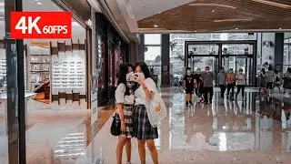 China shopping mall 4k, walking tour China big shopping mall