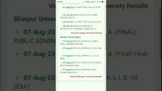 sarguja university result update 09/08/2023