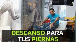 Asi relajan sus piernas los atletas profesionales después de entrenar.
