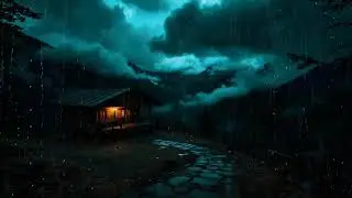 Fall Asleep Fast with Heavy Mountain Rain | Cozy Cabin Rain Sounds for Sleeping Relaxing Focused