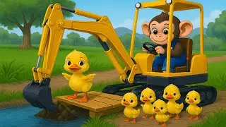 Working With Tractor, Creating Ponds For Ducks - Farm Work | Cobby Farm