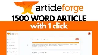 Write a 1500 Word Article with 1 click in Article Forge (AI Content Writer)