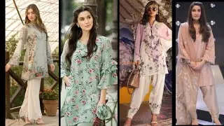 Trending lawn dress designs 2020/classic lawn kurti designs