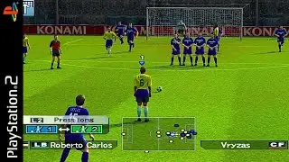 Brazil vs Greece - Pro Evolution Soccer 5 - PS2 Gameplay - 1440p 60fps