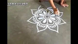 Beautiful Big designs by Art Gallery/Easy step By step Rangoli designs