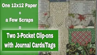 One 12x12 Paper + a Few Scraps = Two 3-Pocket Clip-ons