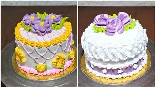 Most satisfying beautiful cake decoration | Easy colorful cake decoration ideas for kids
