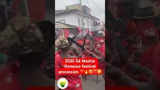 2025 G&atilde; Mashie Homowo festival procession ❤️🔥😍🎊🥳 #shorts #reels #accra #homowo #festival #fyp