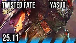 TWISTED FATE vs YASUO (MID) | 9/0/13, Legendary | EUW Master | 25.11