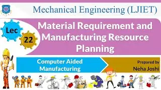 L 22 Material Requirement Planning and MRP-II | Computer Aided Manufacturing | Mechanical