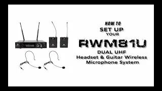 How To Set Up Your Rockville RWM81U Dual UHF Headset & Guitar Wireless Microphone System (Full DEMO)