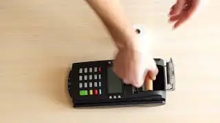 Замена чековой ленты на POS терминале Yarus C2100