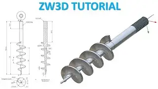 ZW3D Tutorial 55 | 3D Modeling Corkscrew Helix - Spiral