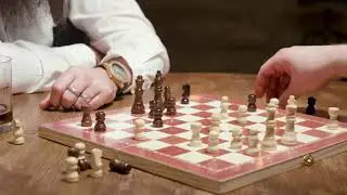 Man Thinking About Next Chess Move Gets Checkmate | Free Stock Video Royalty Free Video No Copyright