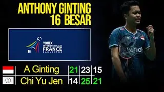 Anthony Ginting vs Chi Yu Jen (Tpe) R16 French Open 2025 | Live Badminton Reaction + Score