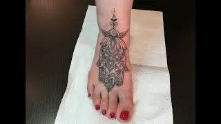 Foot Hamsa Hand - Tattoo Timelapse