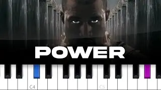Kanye West - POWER (piano tutorial)
