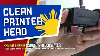 Clean Printer Head Using Distilled Water | Fix Encoder Strip | CR Motor | Waste Ink | Pinoy Hat