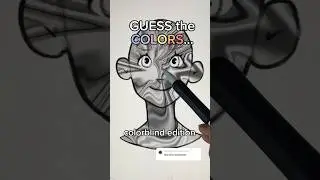 GUESS The RANDOM Colors For My Drawing..🌈❌(Colorblind Edition) #shorts #drawing #artchallenge #art
