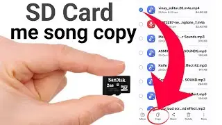 How to put a song in SD card | How to copy a song in SD card / how to send a song in SD card
