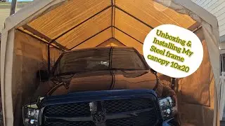 Unboxing &Installing my steel frame canopy 10x20
