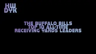 The Buffalo Bills Top 10 All Time Receiving Yards Leaders
