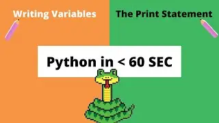 Learn Python in One Min: Variables & The Print Statement