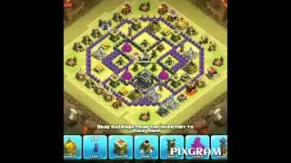 Coc#1 TH8 War Base..!! Anti Dragon Base!!