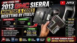 How i fixed this 2013 GMC Sierra Monitors and codes resetting by itself, diagnostic and fixed!