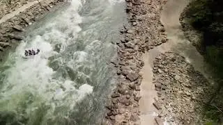 aerial flyover 1996 Olympic competition course on the Ocoee